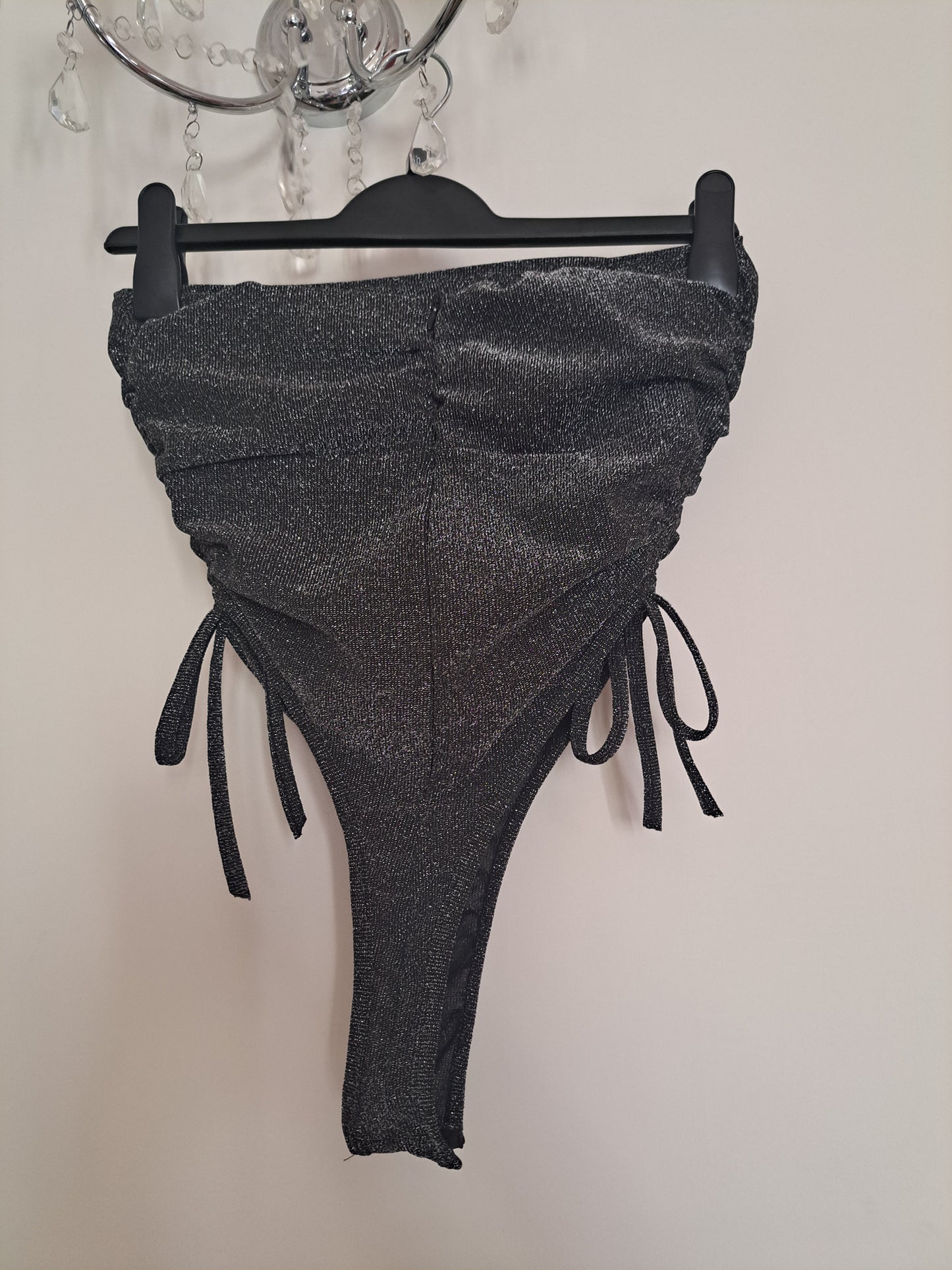 Strapless Glitter Ruched Boob Top & Skirt Co Ord Set