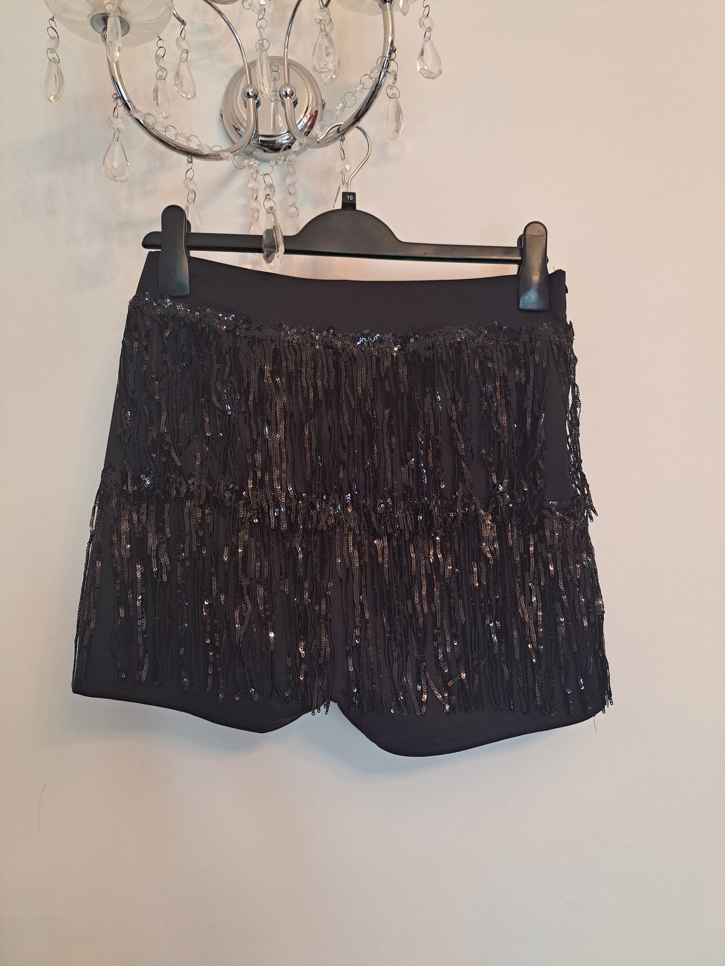 Sequined Tassel Bra Top & Shorts Set