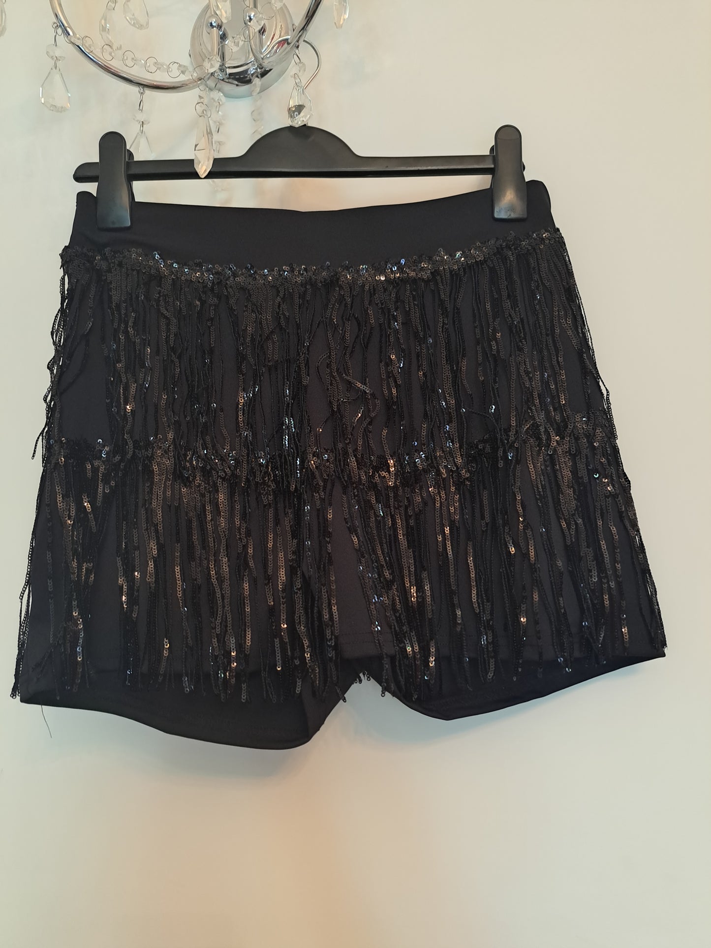 Sequined Tassel Bra Top & Shorts Set