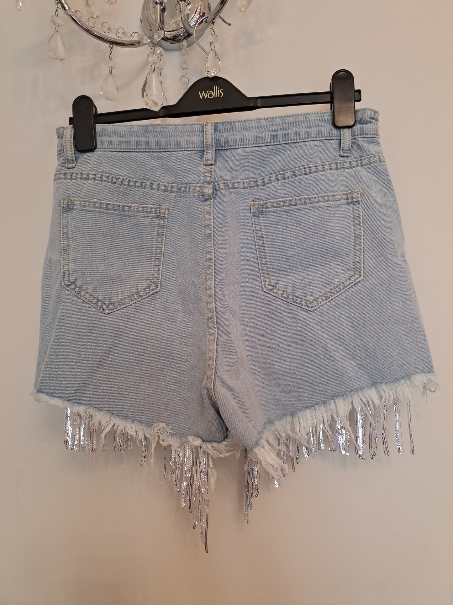 Embellished Denim Shorts