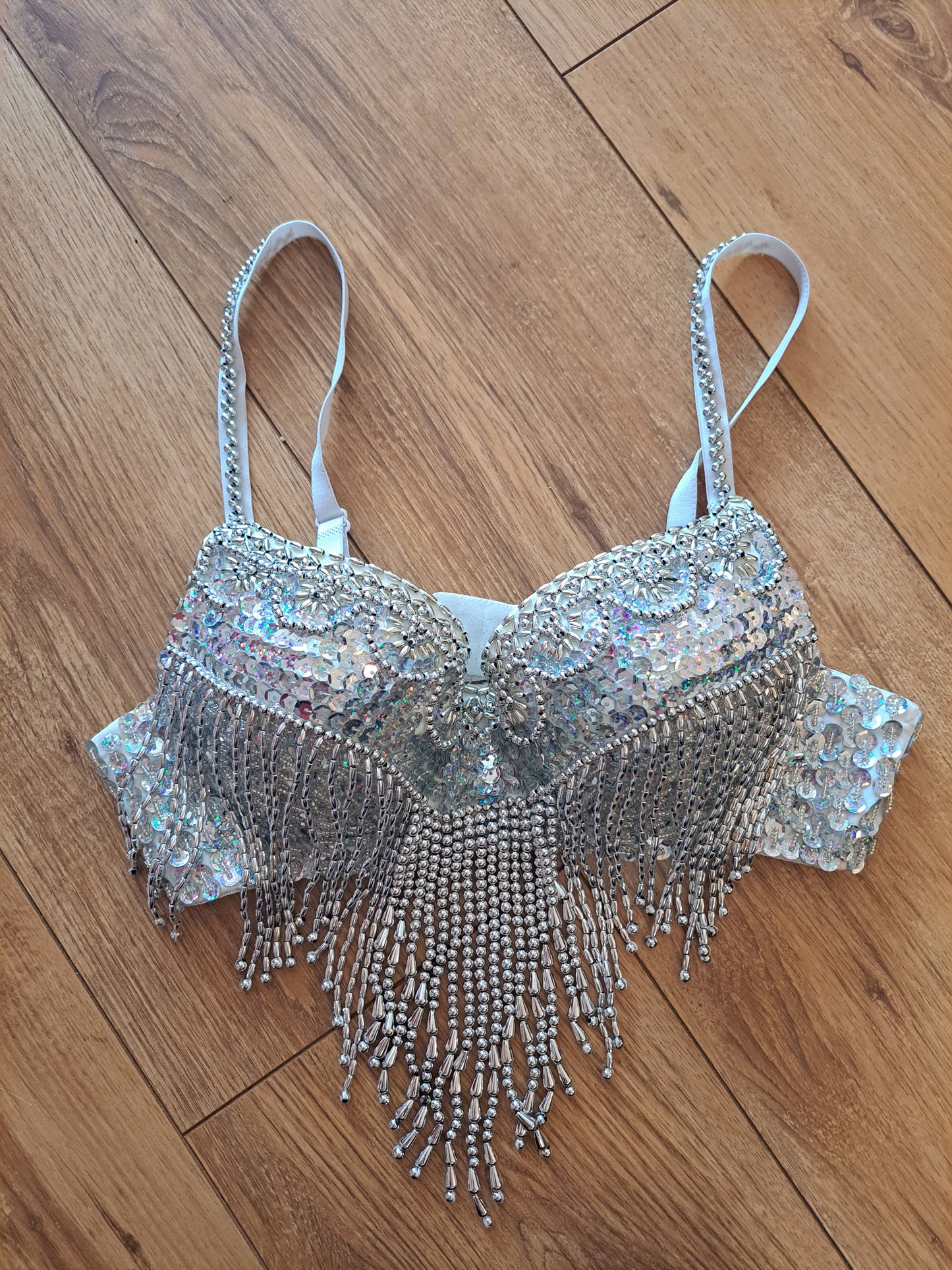 Beaded Waterfall Bra Top
