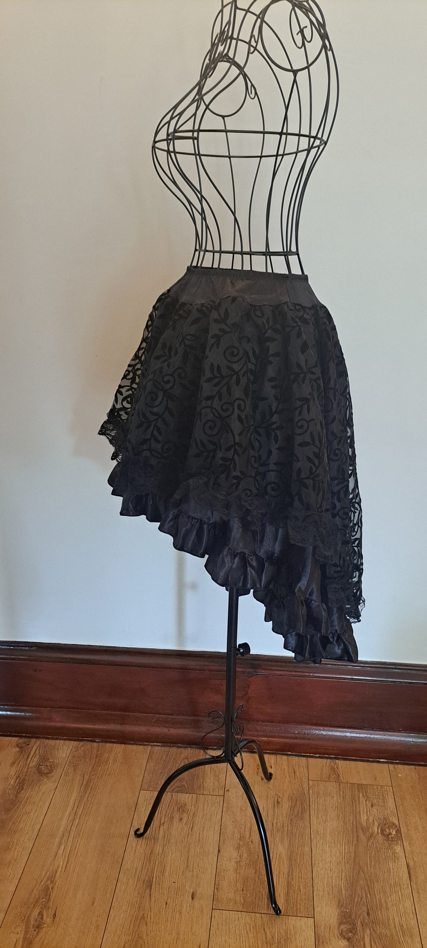 Short Steampunk Burlesque Layered Skirt