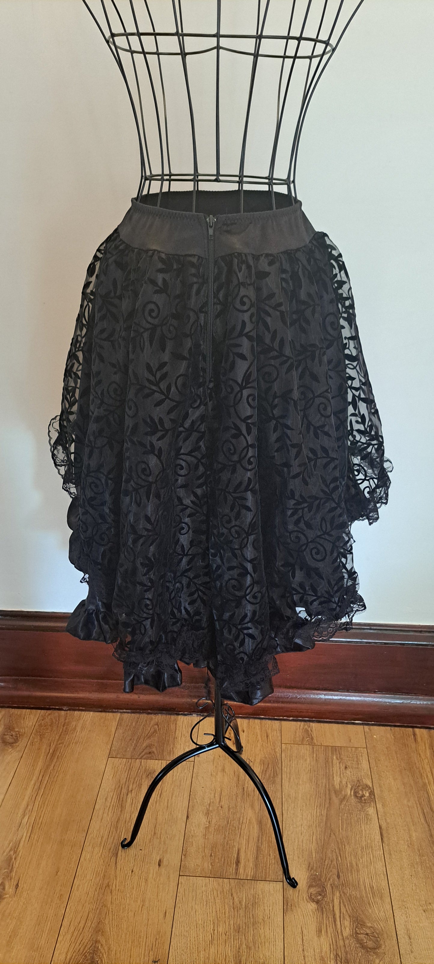 Short Steampunk Burlesque Layered Skirt
