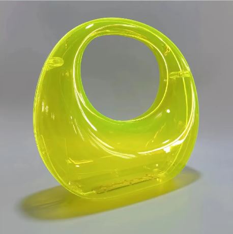 Transparent Hard Plastic Round Clutch Bag