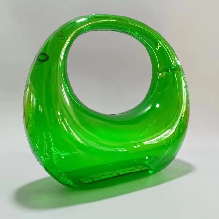 Transparent Hard Plastic Round Clutch Bag