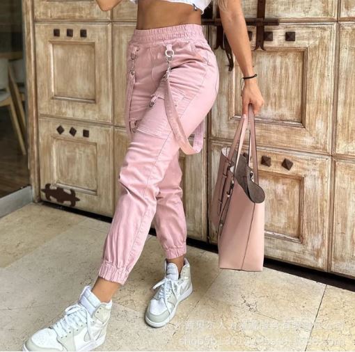 Utility Cargo Pants With Strap Detail