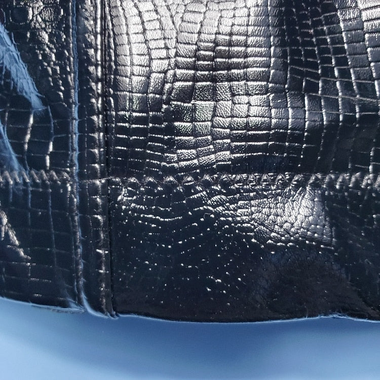 Crocodile Faux Leather Bustier Top