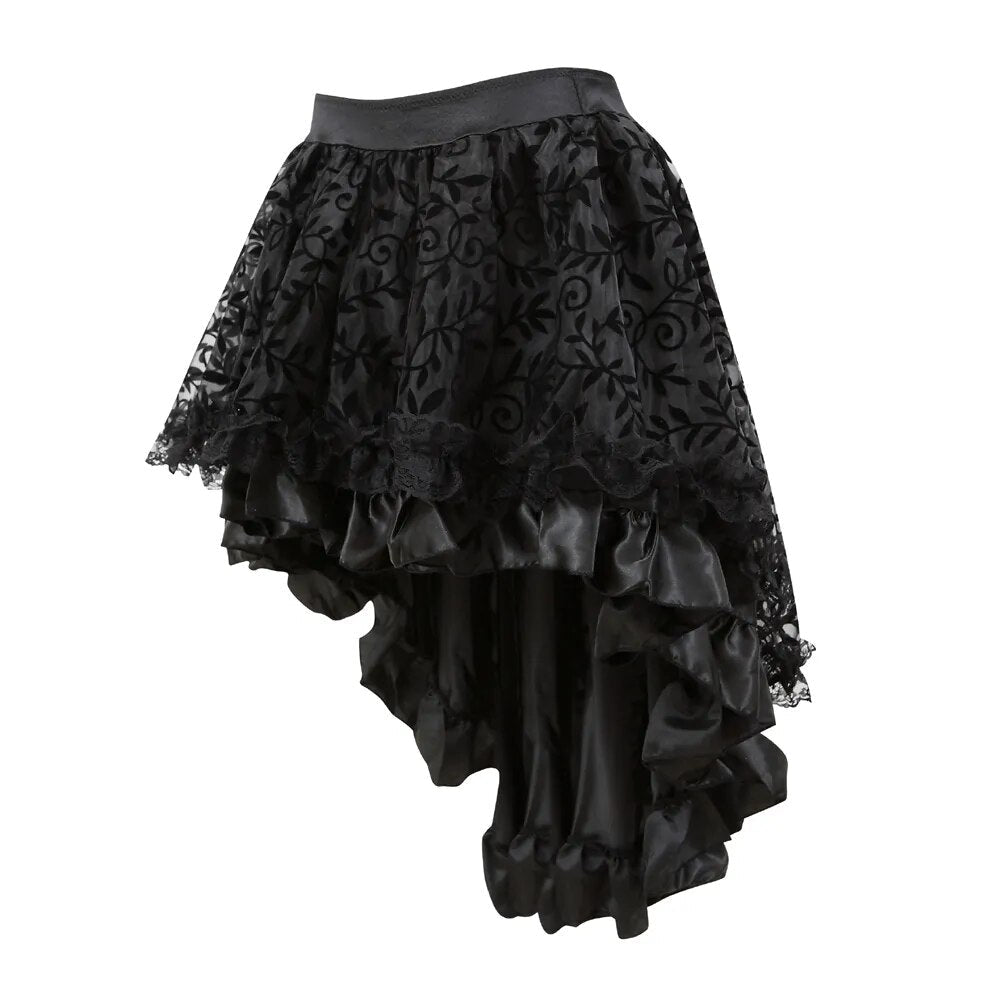 Short Steampunk Burlesque Layered Skirt