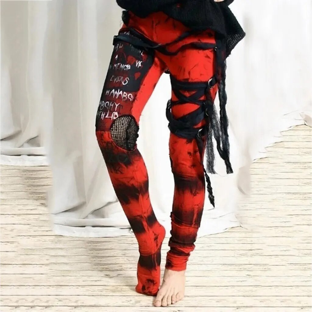 Gothic Punk Distressed Leggings