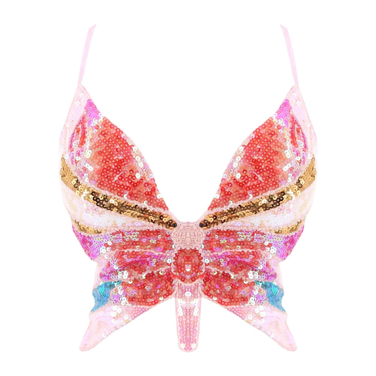 Butterfly Sequin Crop Top