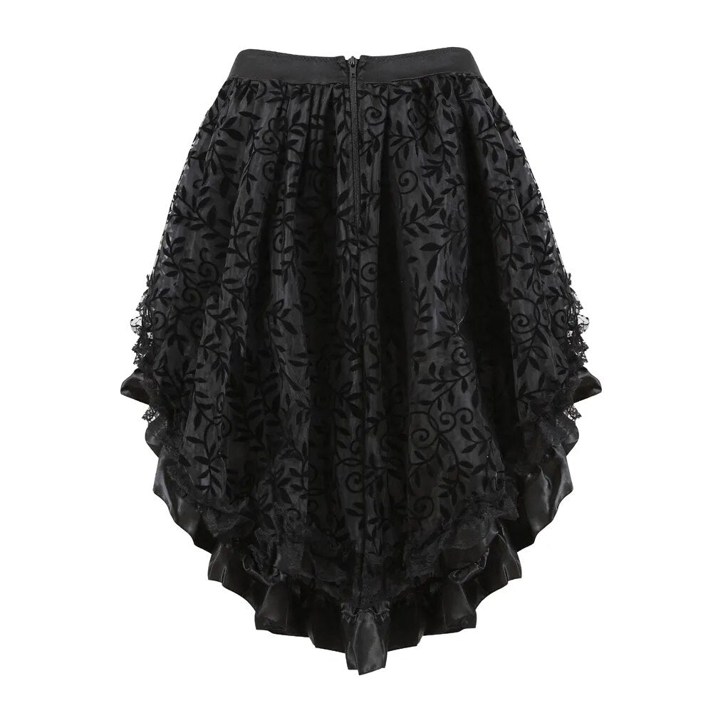 Short Steampunk Burlesque Layered Skirt