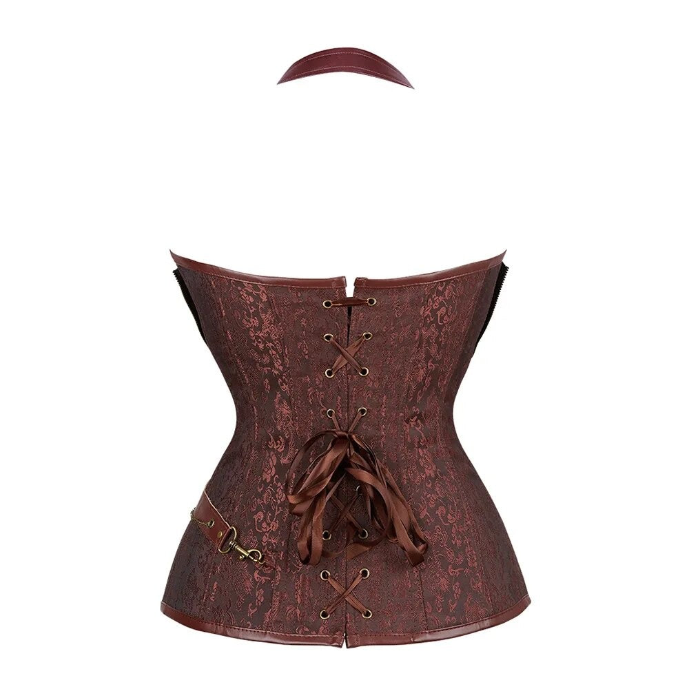 Chain Detail Steampunk Corset