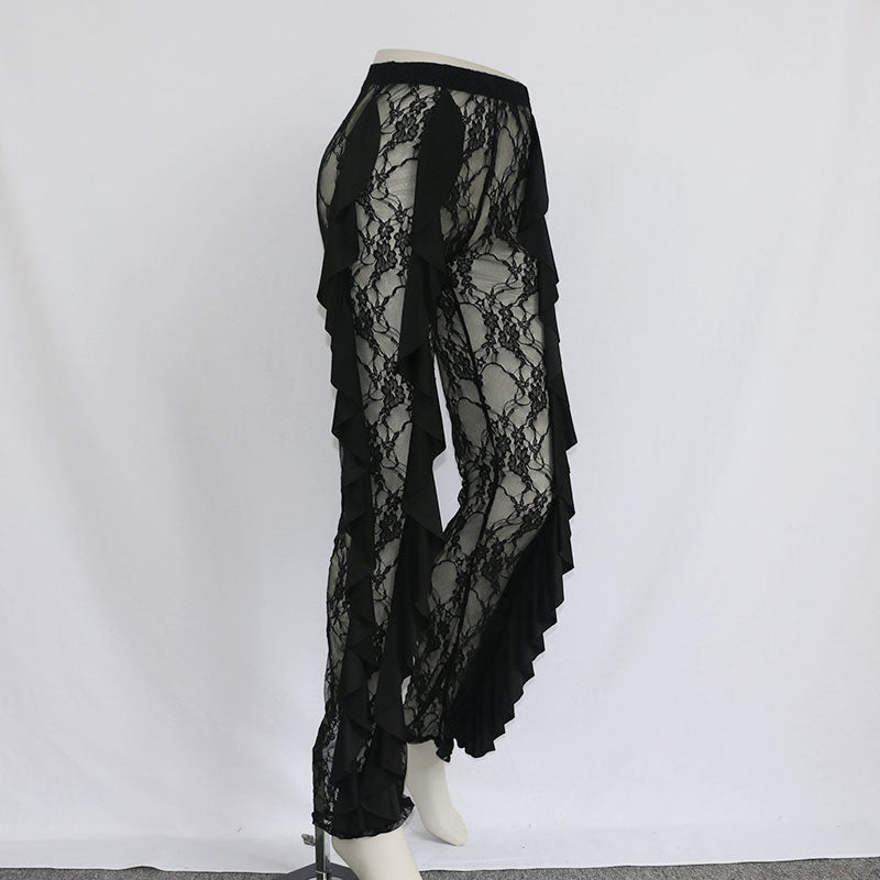 Lace Ruffle Pants