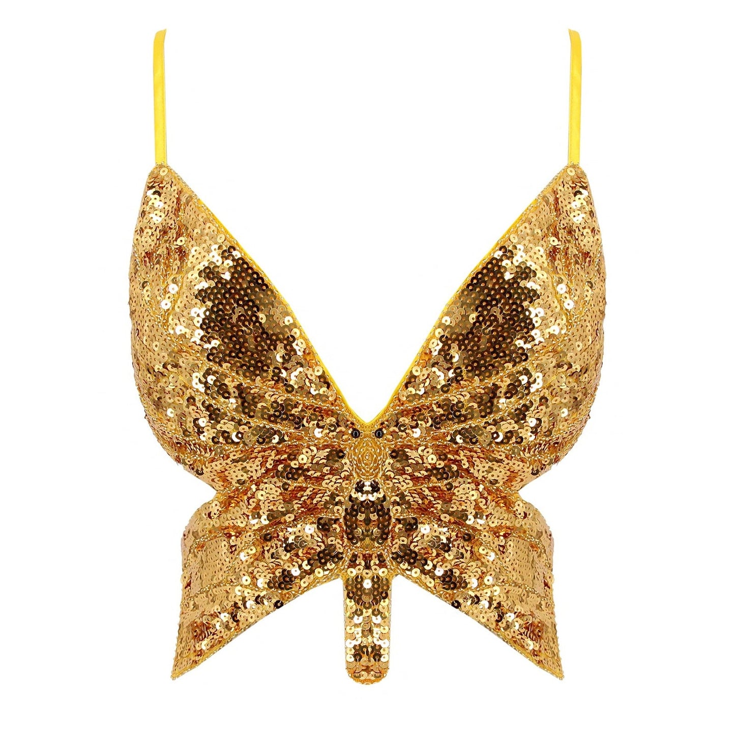 Butterfly Sequin Crop Top