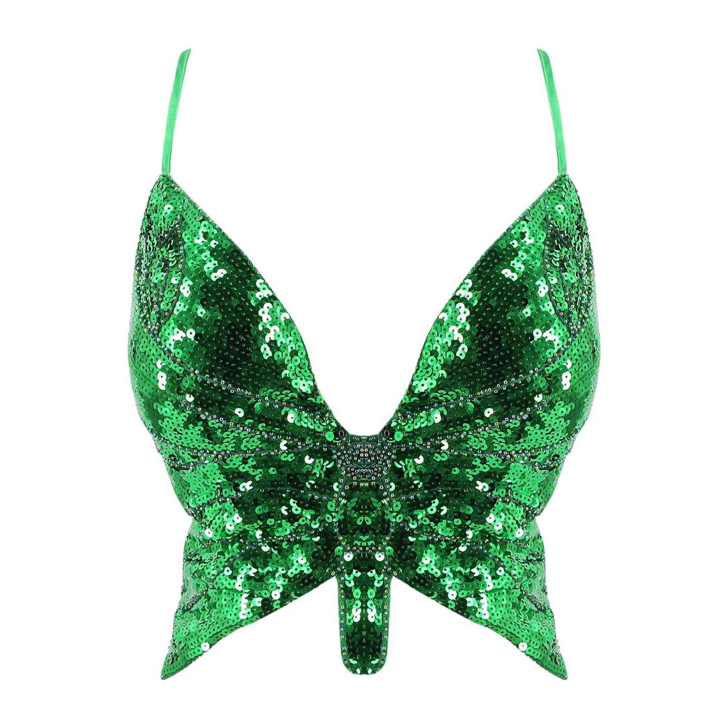 Butterfly Sequin Crop Top