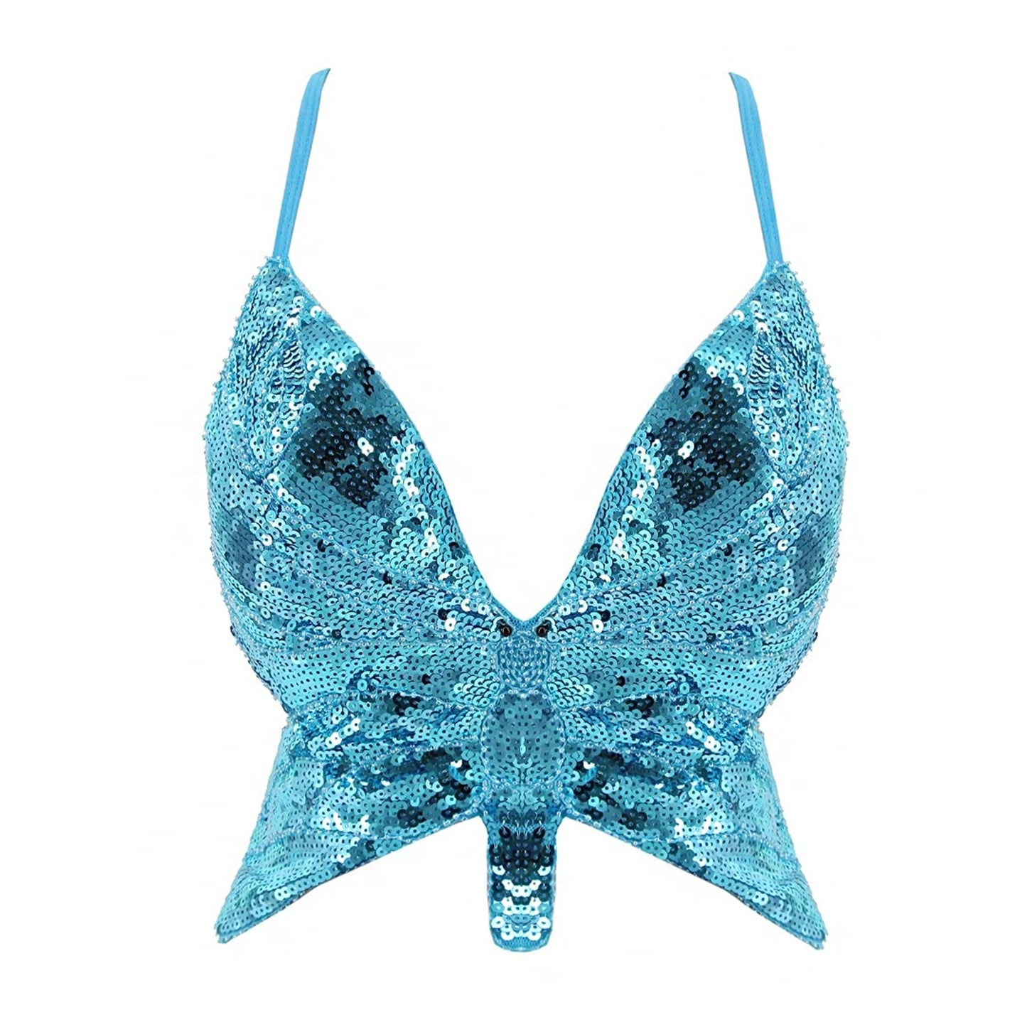 Butterfly Sequin Crop Top