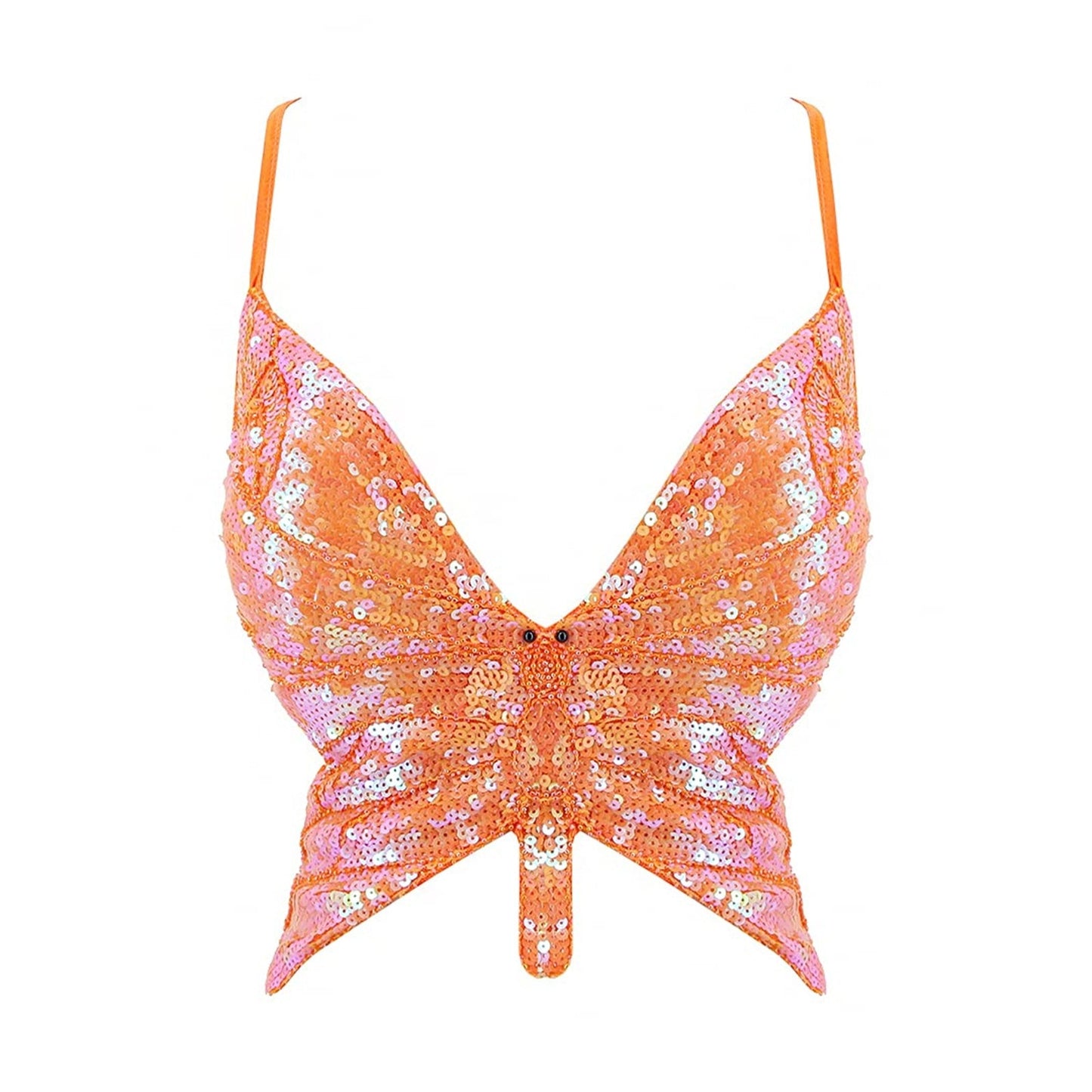 Butterfly Sequin Crop Top