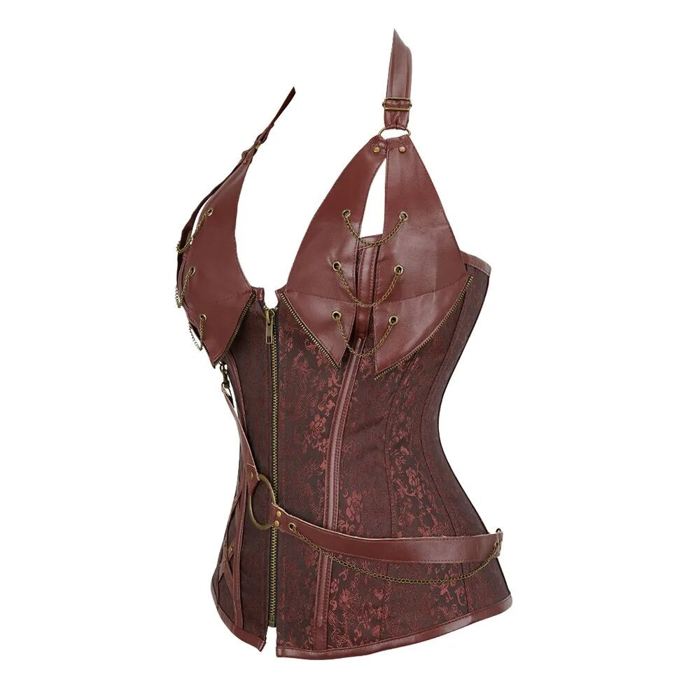 Chain Detail Steampunk Corset