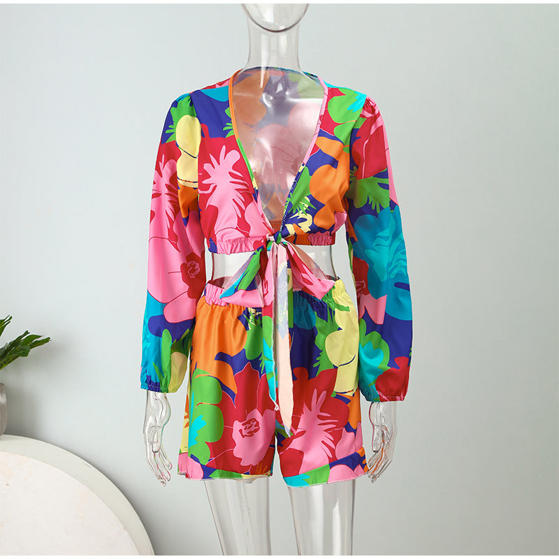 Holiday Blouse & Shorts Co Ord Set