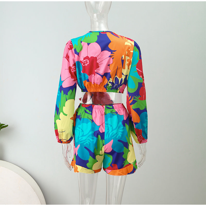 Holiday Blouse & Shorts Co Ord Set