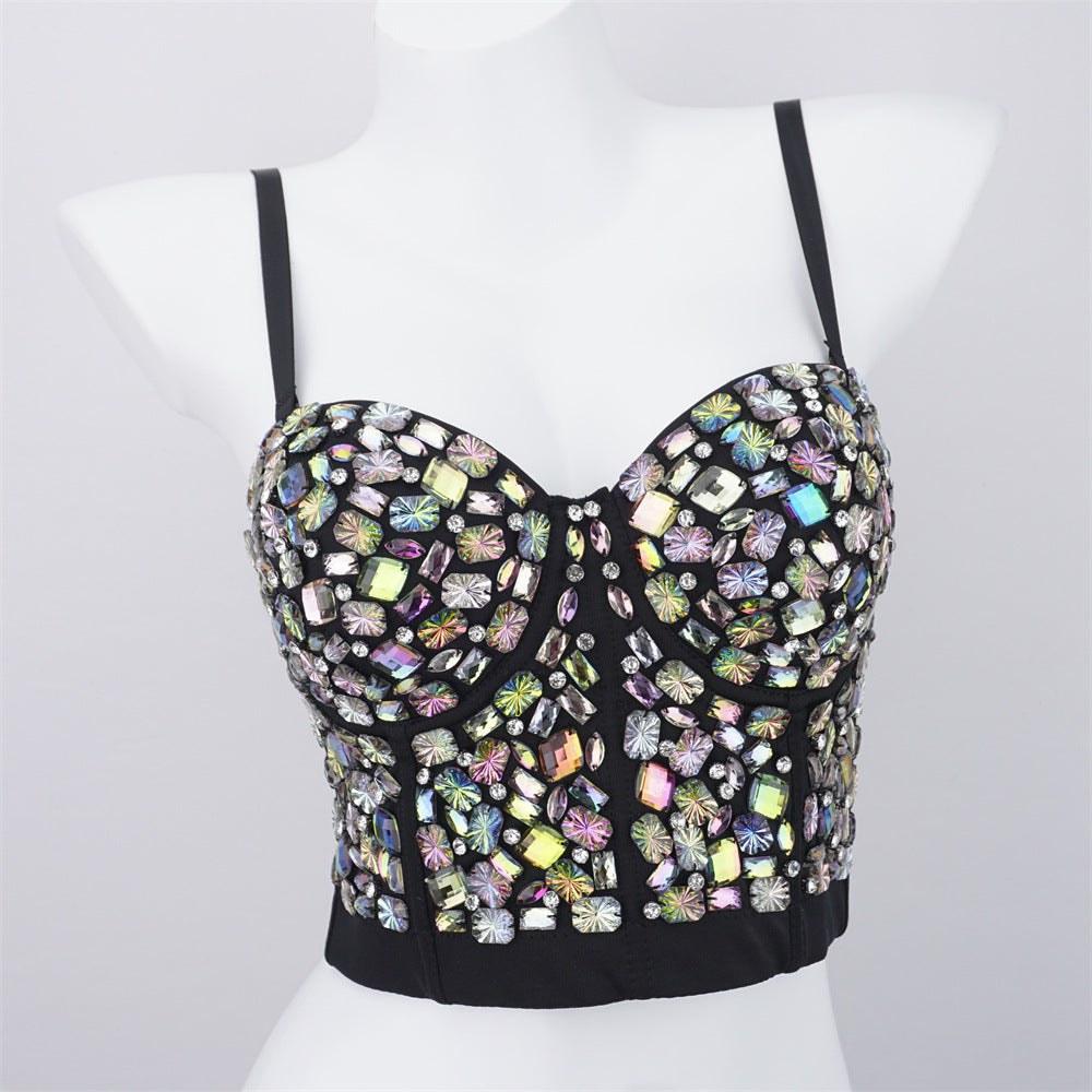 Rhinestone Encrusted Bustier Top