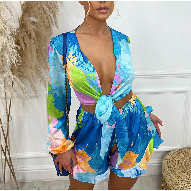 Holiday Blouse & Shorts Co Ord Set