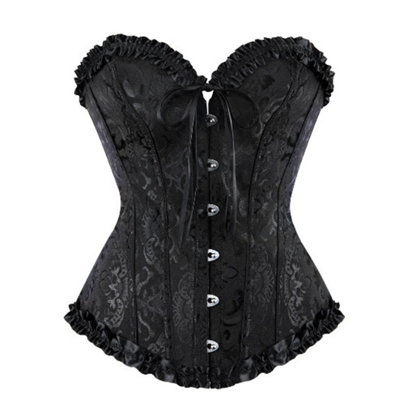 Brocade Print Sateen Corset