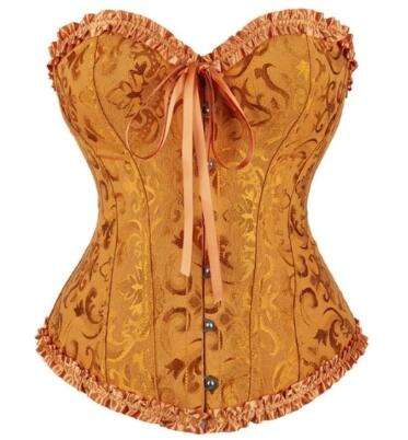 Brocade Print Sateen Corset