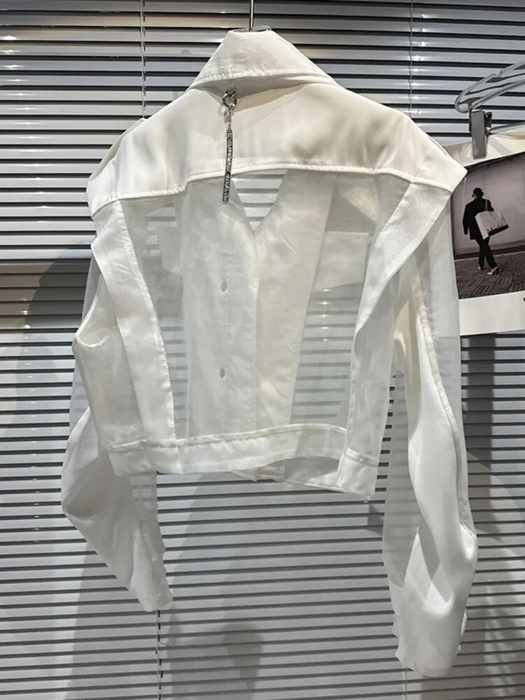 Organza Mesh Biker Jacket