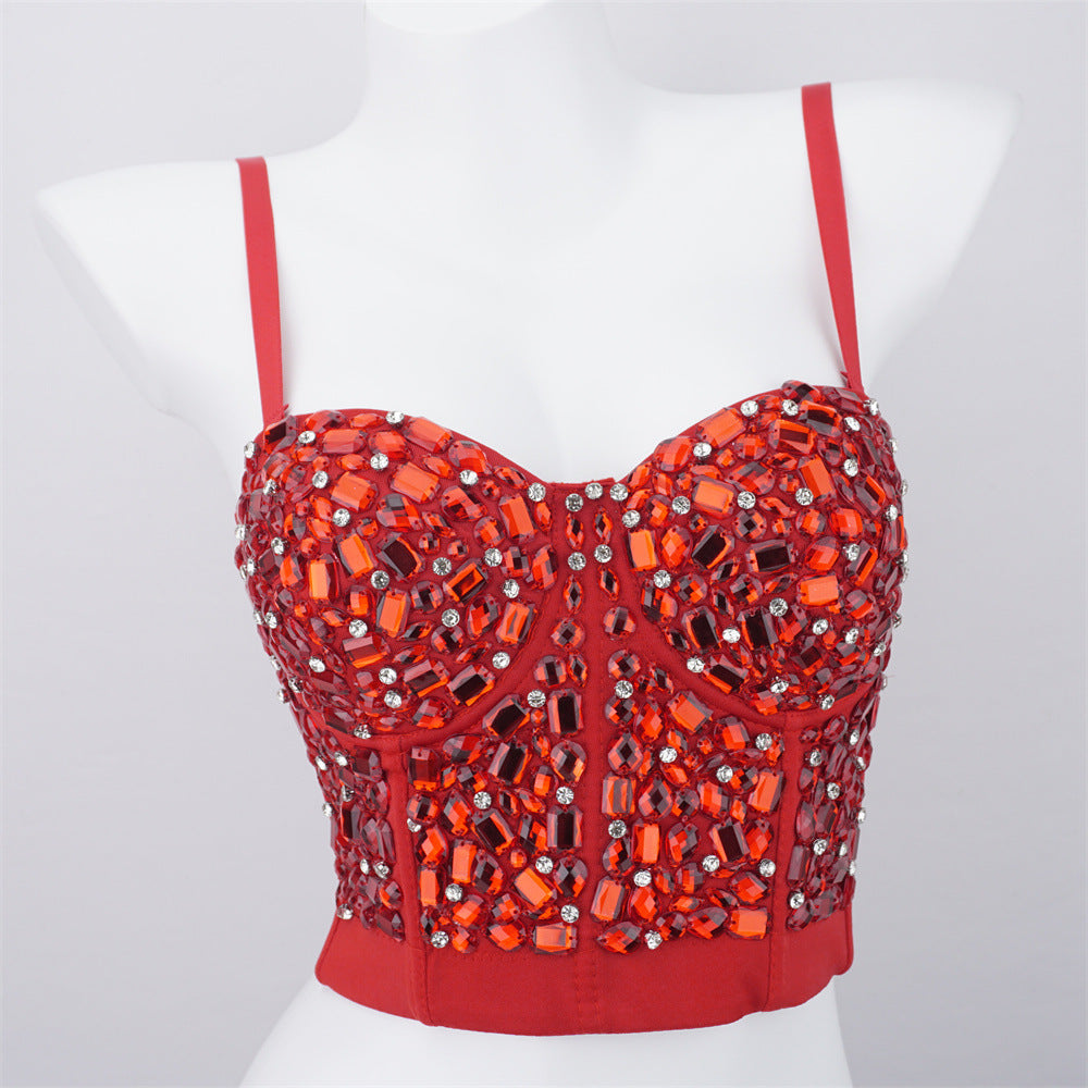 Rhinestone Encrusted Bustier Top