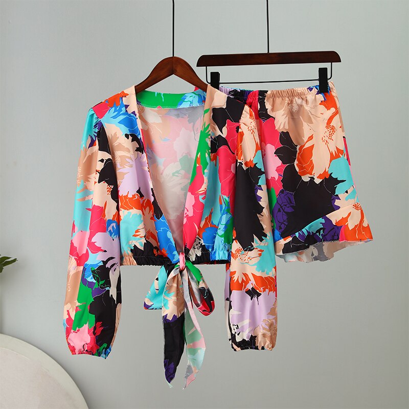 Holiday Blouse & Shorts Co Ord Set