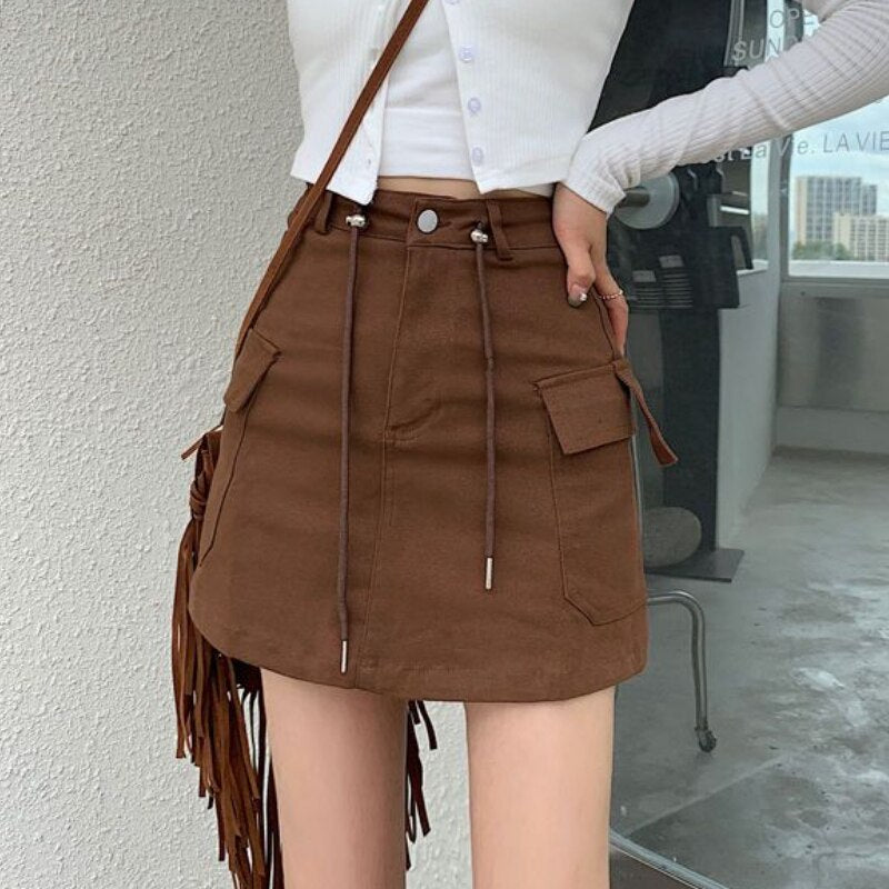 Cargo Skirt With Shorts Lining