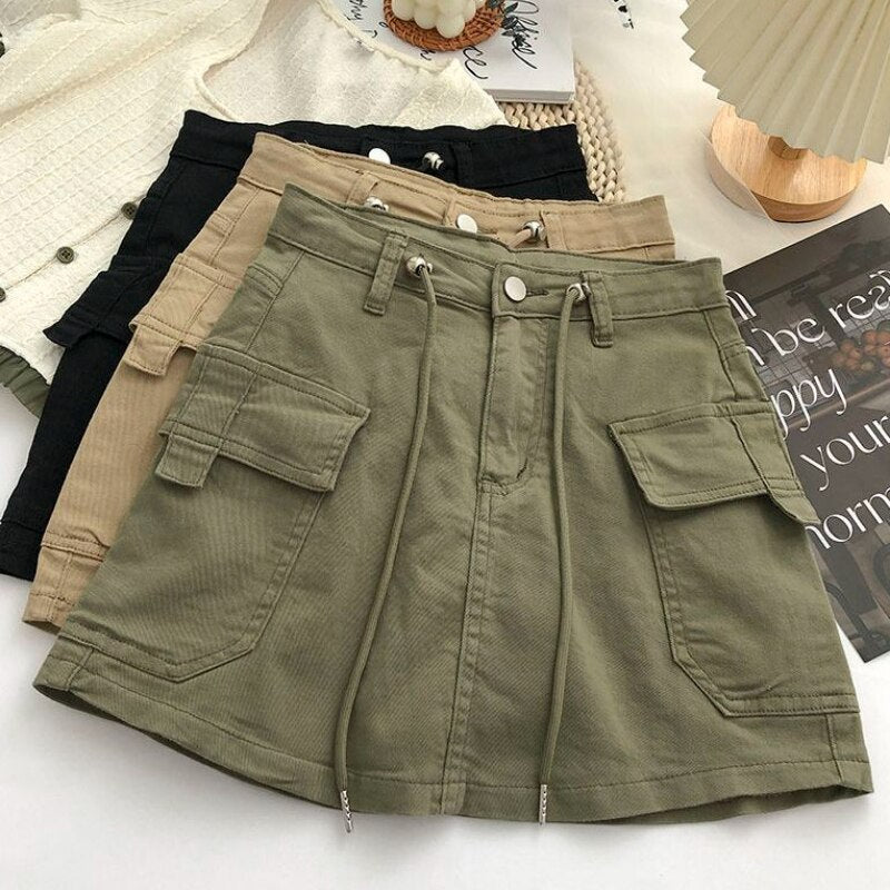 Cargo Skirt With Shorts Lining