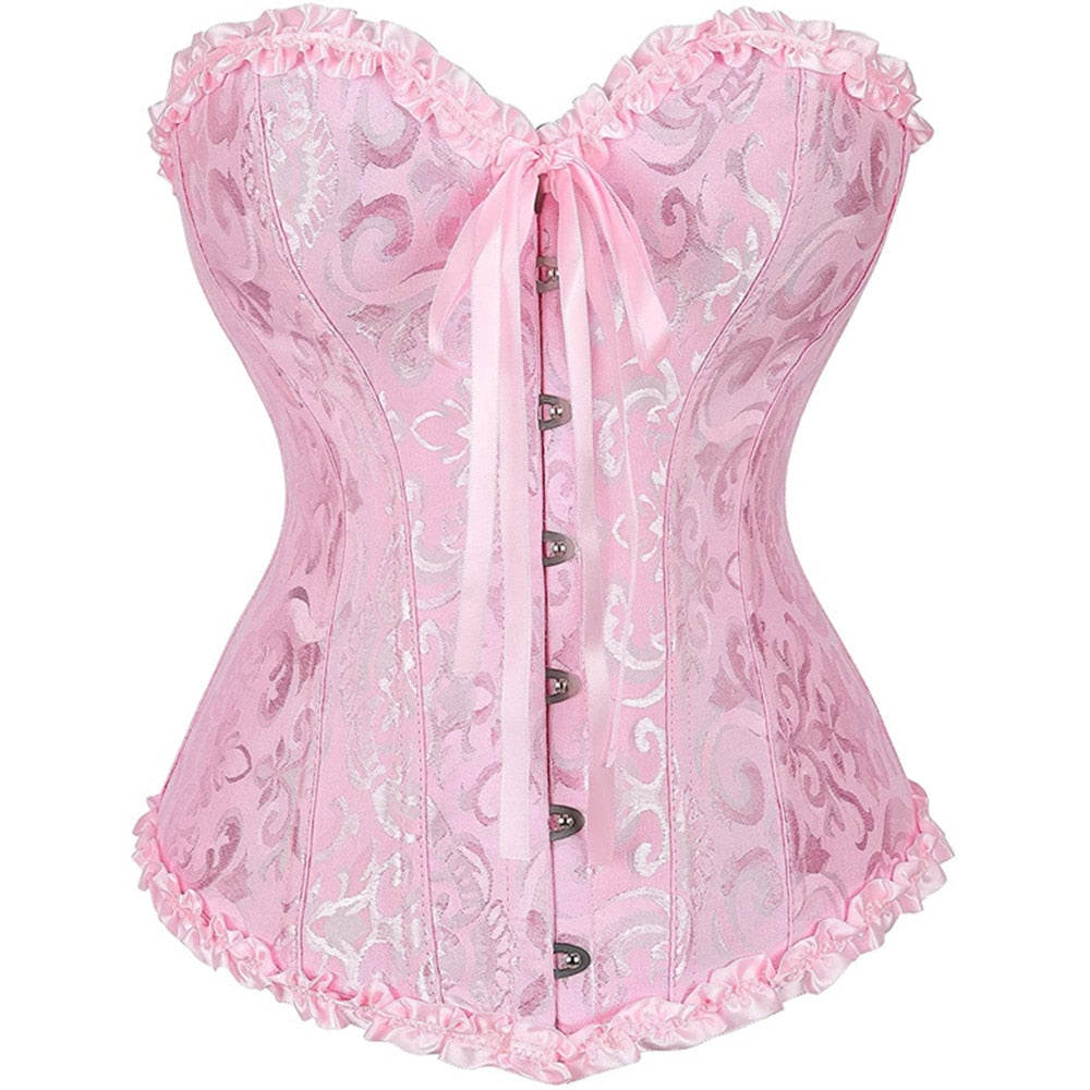 Brocade Print Sateen Corset
