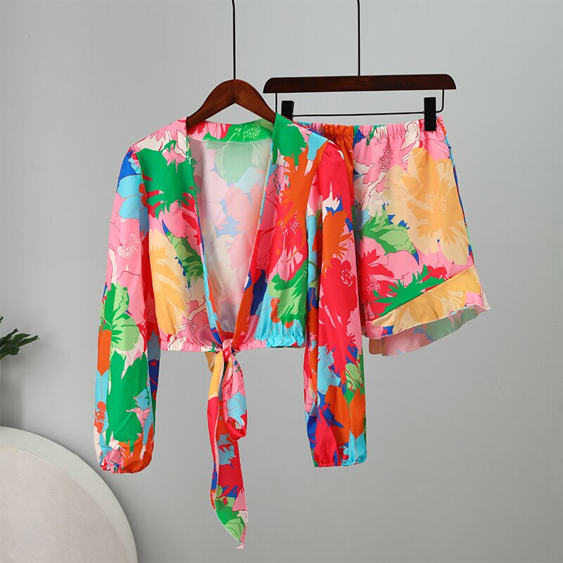Holiday Blouse & Shorts Co Ord Set