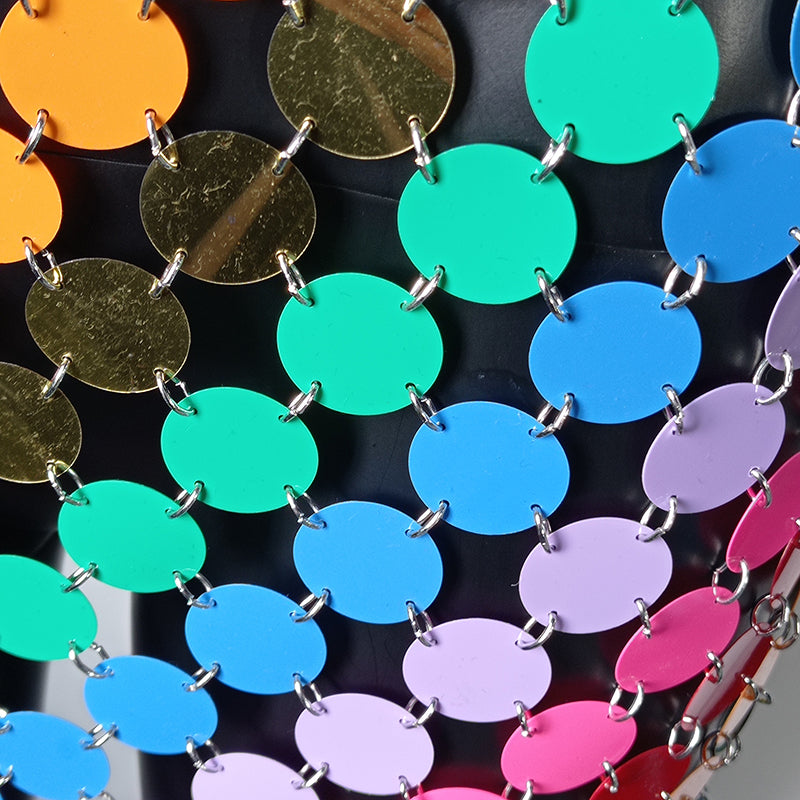 Metal Sequin Disc Skirt