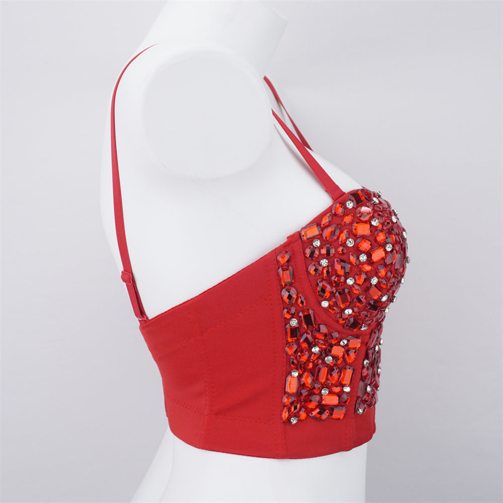 Rhinestone Encrusted Bustier Top