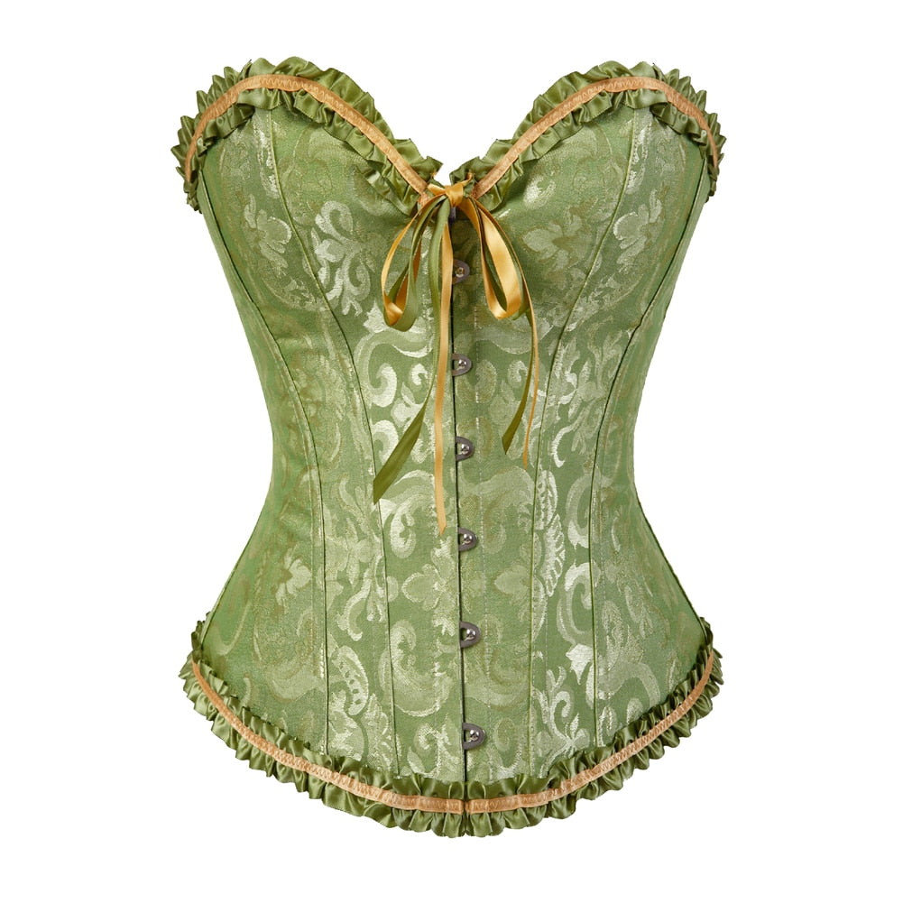 Brocade Print Sateen Corset