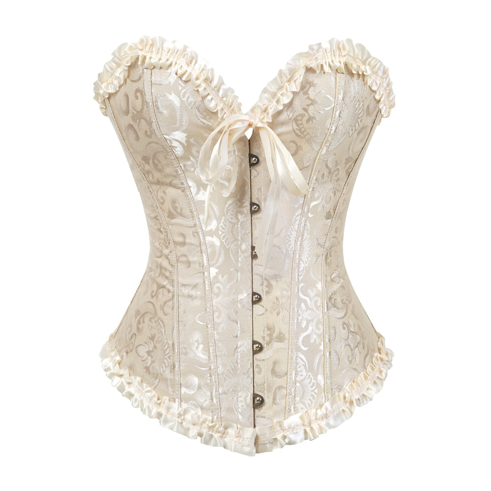 Brocade Print Sateen Corset