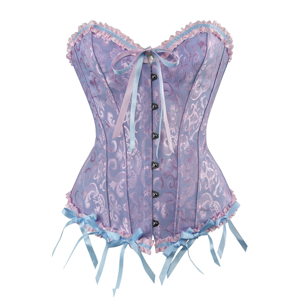 Brocade Print Sateen Corset