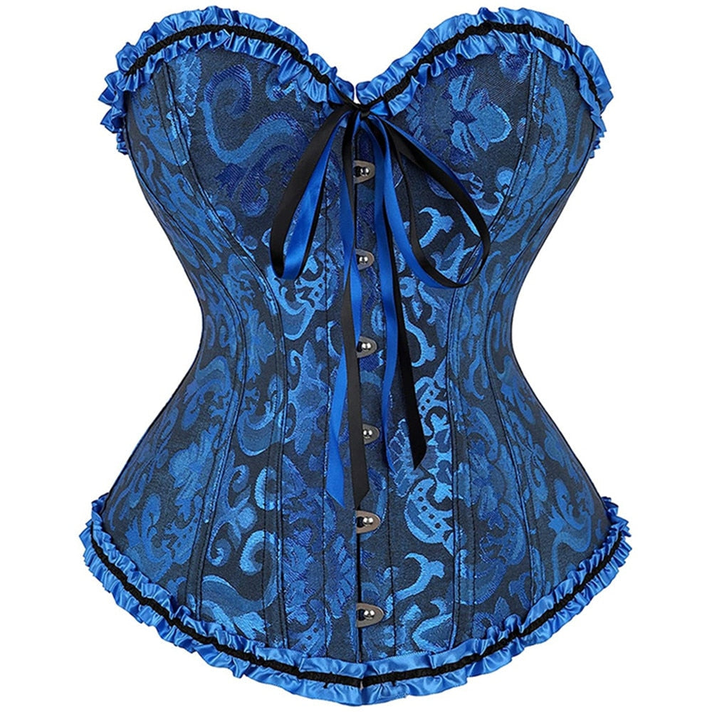 Brocade Print Sateen Corset