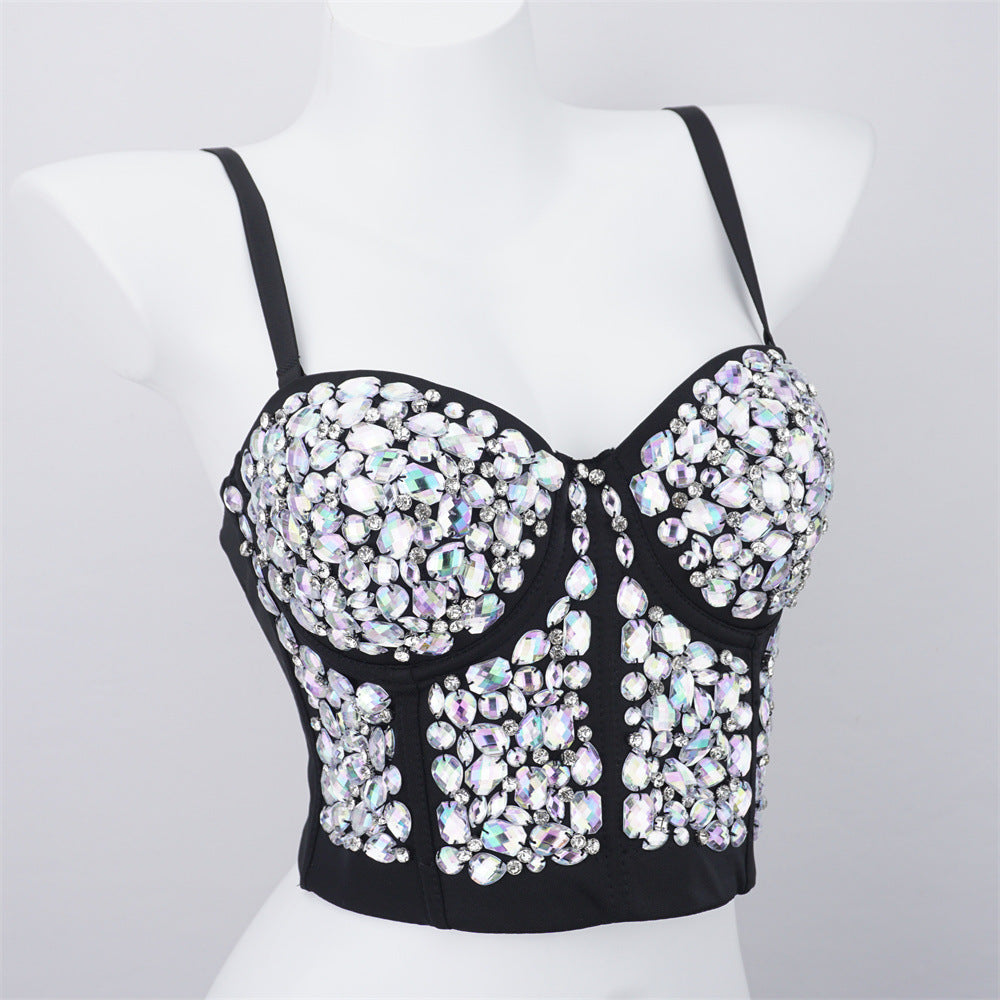 Rhinestone Encrusted Bustier Top