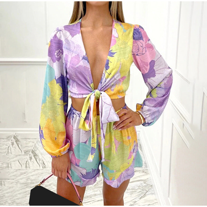 Holiday Blouse & Shorts Co Ord Set