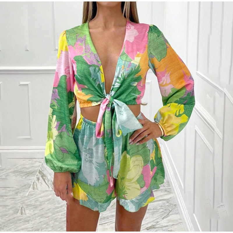 Holiday Blouse & Shorts Co Ord Set