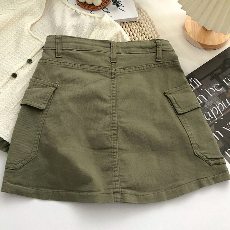 Cargo Skirt With Shorts Lining