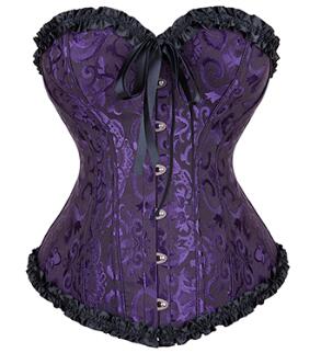Brocade Print Sateen Corset