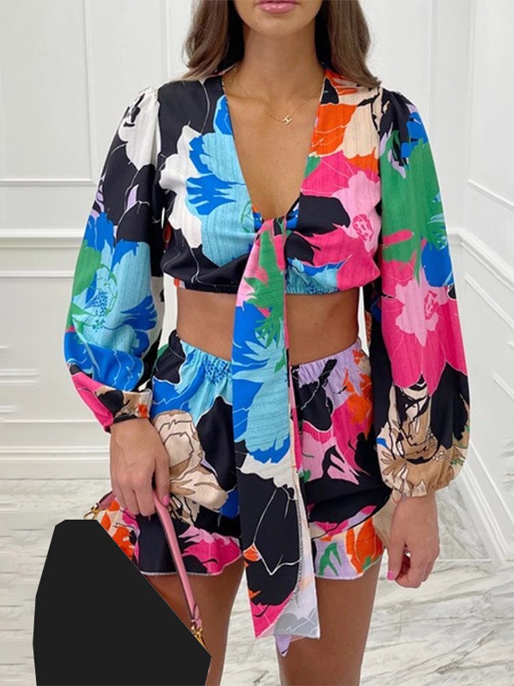Holiday Blouse & Shorts Co Ord Set