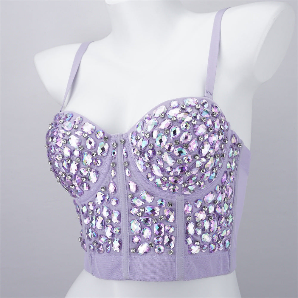 Rhinestone Encrusted Bustier Top
