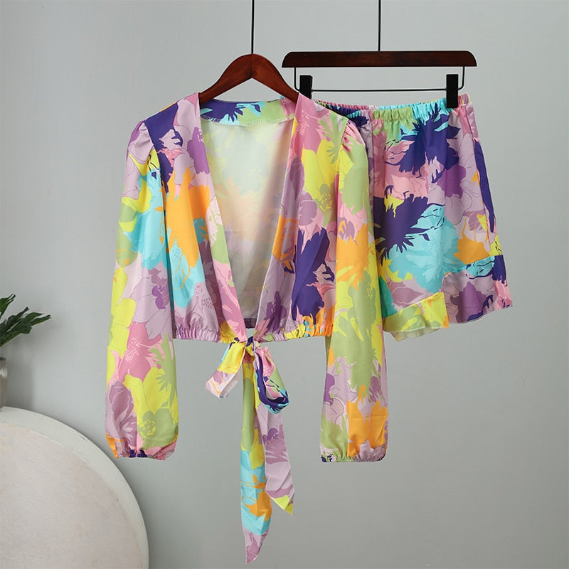 Holiday Blouse & Shorts Co Ord Set