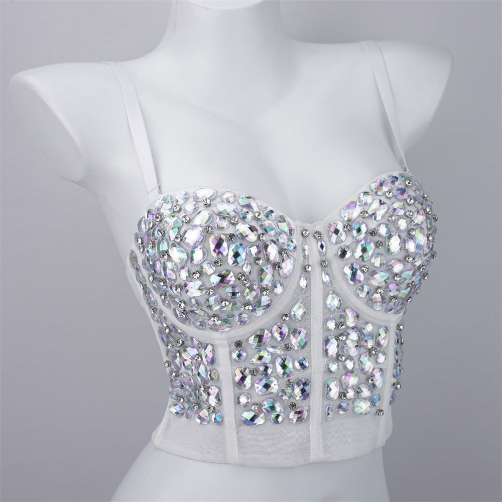 Rhinestone Encrusted Bustier Top